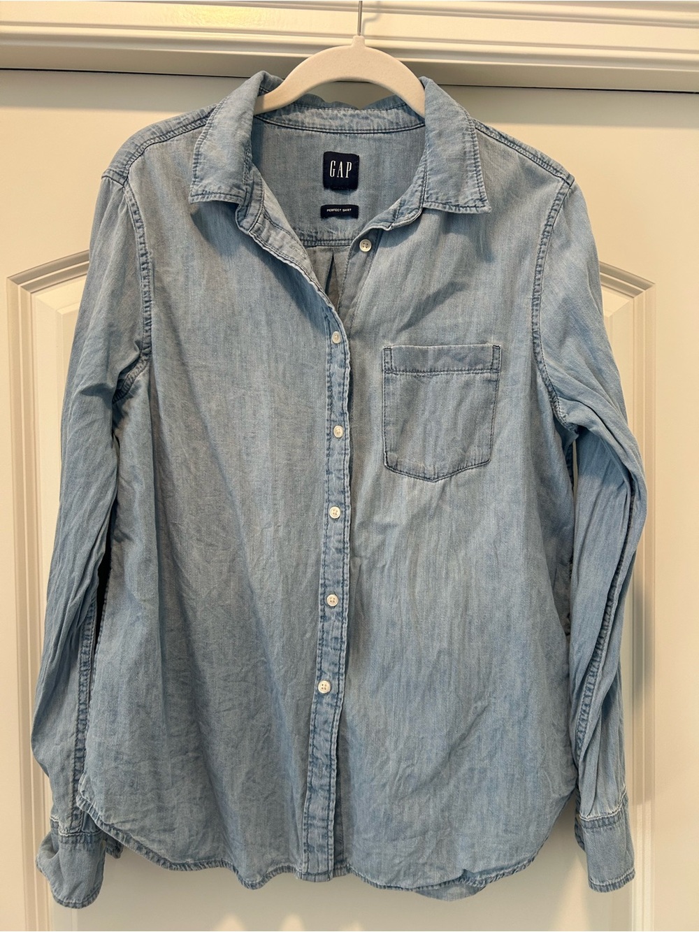 GAP Light Blue Denim Button-Up Shirt